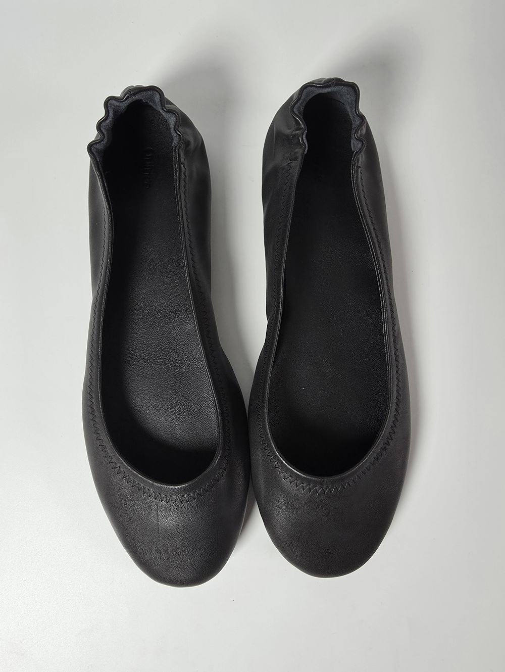 Quince Italian Leather On-The-Go Black Ballet Flat Woman's Size 10 - Picture 2 of 13